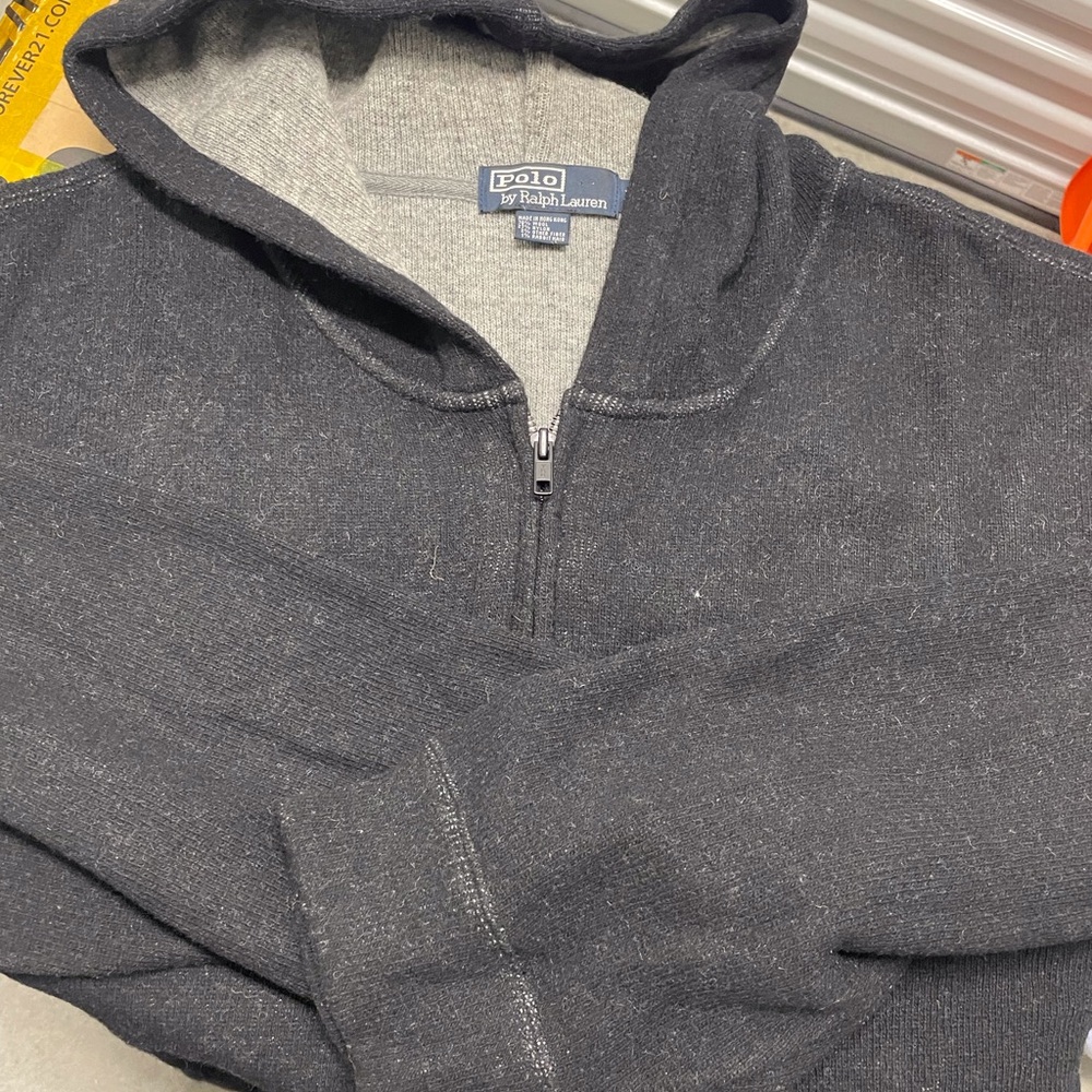 Ralph Lauren Black Zip Up Sweater